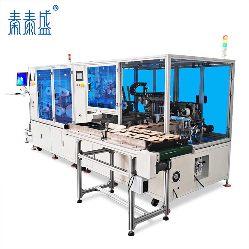 秦泰盛非標(biāo)定制設(shè)備smt料盤(pán)入庫(kù)全自動(dòng)在線(xiàn)打印貼標(biāo)包裝一體機(jī)